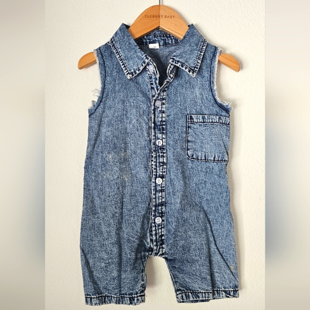 Blue Denim Kids Romper
